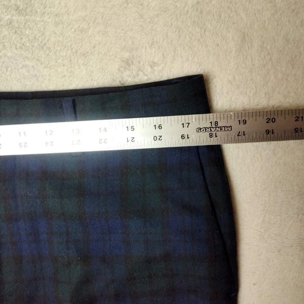 Banana Republic Pants Mens 33x34 Green Blackwatch Plaid Tweed Wool Tapered Dress